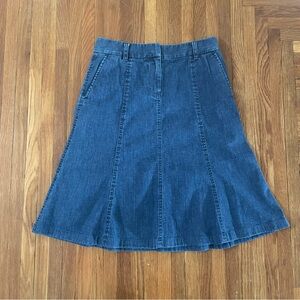 L.L. Bean Blue A-Line Skirt